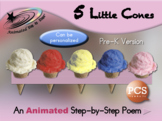 5 Little Cones - Animated Step-by-Step Poem - PreK - PCS