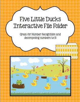 Preview of 5 Little Ducks - Interactive File Folder