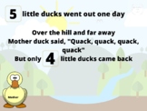 5 Little Ducks Song Interactive Board Game