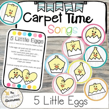 Preview of 5 Little Eggs Carpet Time Song | Shape Carpet Game Preschool | Kindergarten