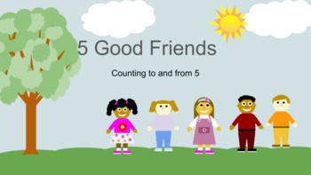 Preview of 5 Little Friends A counting activity