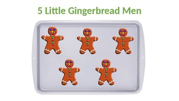 Preview of 5 Little Gingerbread Men (Interactive Adapted Book)