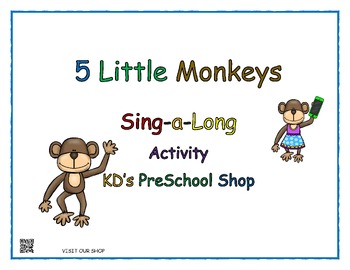 Preview of 5 Little Monkeys Activity Pre-School Toddlers Homeschool