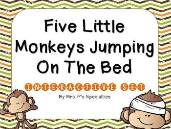 Preview of 5 Little Monkeys Jumping On The Bed Interactive Set