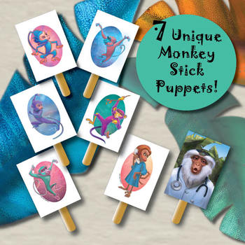 5-Little-Monkeys-Jumping-On-the-Bed-Stick-Puppets-...
