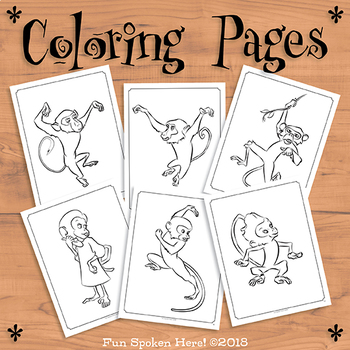 monkeys jumping on bed coloring pages