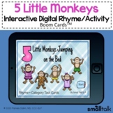 5 Little Monkeys Jumping on the Bed - BOOM CARDS™ Song +  