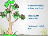 5 Little Monkeys Sitting in a Tree Animated PowerPoint