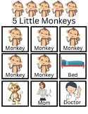 5 Little Monkeys Song Board