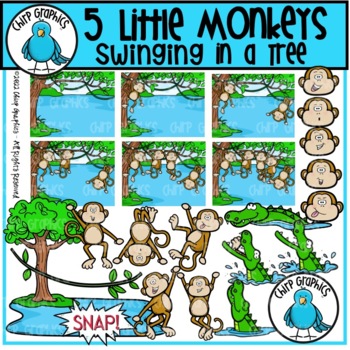 monkeys swinging on trees
