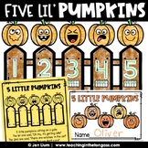 5 Little Pumpkins Sitting on a Gate Printable Halloween Ma
