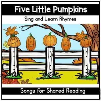 Preview of 5 Pumpkins Counting Song, Digital Nursery Rhymes, Finger Plays, Shared Reading