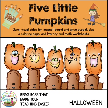 Preview of 5 Little Pumpkins Song and Literacy Pack