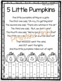 5 Little Pumpkins - Fall Halloween poem for Kids