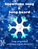 5 Little Snowflakes Song, Songboards & Activities