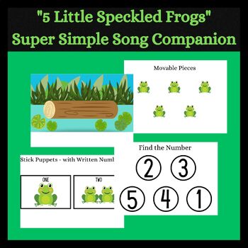 Five Little Speckled Frogs featuring The Super Simple Puppets, Kids Songs