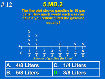 Preview of 5.MD.2 5th Grade Math - Measurement Fraction Line Plots Bundle with Google