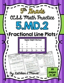 5.MD.2 Practice Sheets: Fractional Line Plots