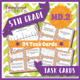 5.MD.2 Task Cards ★ Line Plots 5th Grade Math Centers