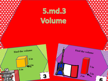 Preview of 5.MD.3 Volume Task Cards (formula)