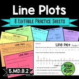 Line Plot Practice with Fractions, Decimals, & Whole Numbers