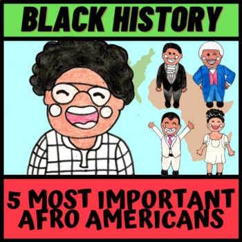 Preview of 5 MOST IMPORTANT AFRICAN AMERICANS | BLACK HISTORY BOOM CARDS