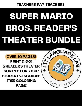 Preview of 5 Mario Bros Reader's Theater Scripts *2* for Older Struggling Readers