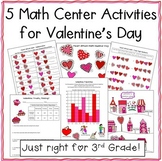 5 Math Center Activities for Valentine's Day 3rd Grade