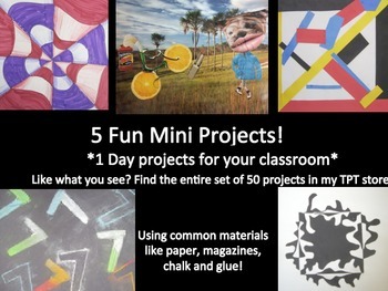 Preview of 5 Mini Art Projects with Art History!