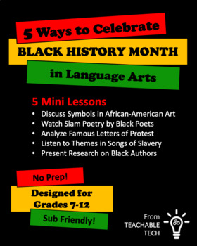 Preview of 5 Mini-Lessons for Black History Month