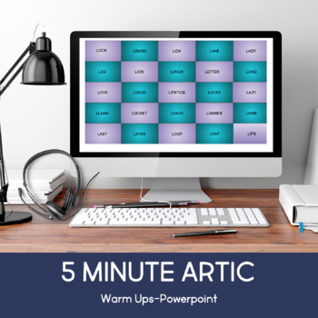 Preview of 5 Minute Articulation Warm Ups(POWERPOINT, GOOGLE SLIDES)