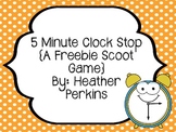 5 Minute Clock Stop {A Freebie Scoot Game}