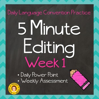 Preview of FREEBIE !! 5 Minute Grammar Editing ~ Daily Language Conventions Practice