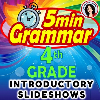 Preview of 5 Minute Grammar  4th Grade Slideshow Follow Along Notes Introducing Grammar