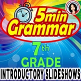 5 Minute Grammar 7th Grade Slideshow Follow Along Notes In