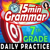 5 Minute Grammar Daily Grammar Worksheets 7th GRADE Practi