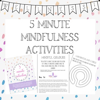 5 Minute Mindfulness Activities by Wellness Classroom | TPT