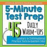5-Minute Test Prep - 45 Mini-Assessments * Warm-Ups * Exit