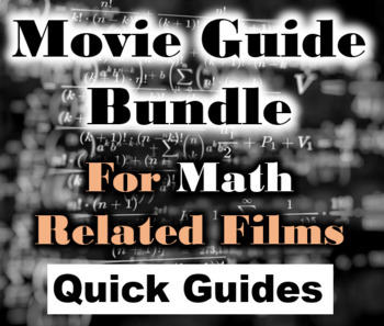 Preview of 7 Movie Guides for Math Related Films - Quick Guides with Answer Keys