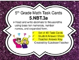 5.NBT.3a Math Task Cards Decimals