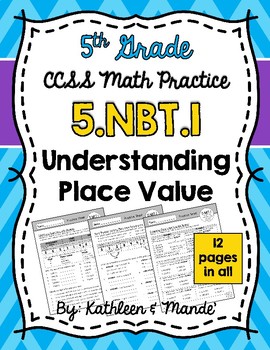 Preview of 5.NBT.1 Practice Sheets: Understanding Place Value