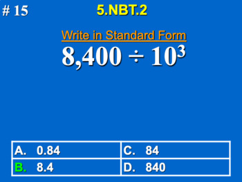 Preview of 5.NBT.2 5th Grade Math - Multiply & Divide By A Power Of 10 Google Slide Set