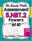 5.NBT.2 Assessment: Powers of 10
