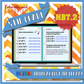 Preview of 5.NBT.2⭐Multiply & Divide by Powers of 10 Interactive Notebook⭐Google Classroom