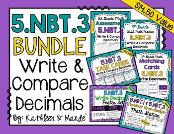 Preview of 5.NBT.3 BUNDLE: Read, Write, & Compare Decimals