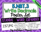 5.NBT.3 Poster Set: Read & Write Decimals