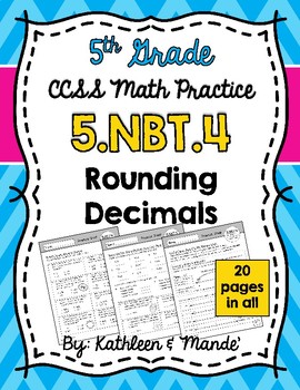 Preview of 5.NBT.4 Practice Sheets: Rounding Decimals