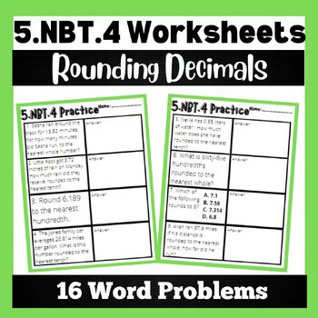 Rounding Word Problems Worksheets - 15 Worksheets.com