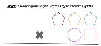 Preview of 5.NBT.5 Multiplying by the Standard Algorithm Graphic Organizer