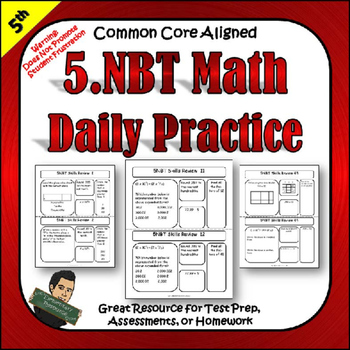 Preview of 5.NBT 5th Grade Math Practice and Review